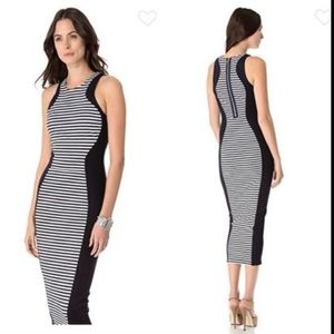 Torn by Ronny Kobo striped midi dress